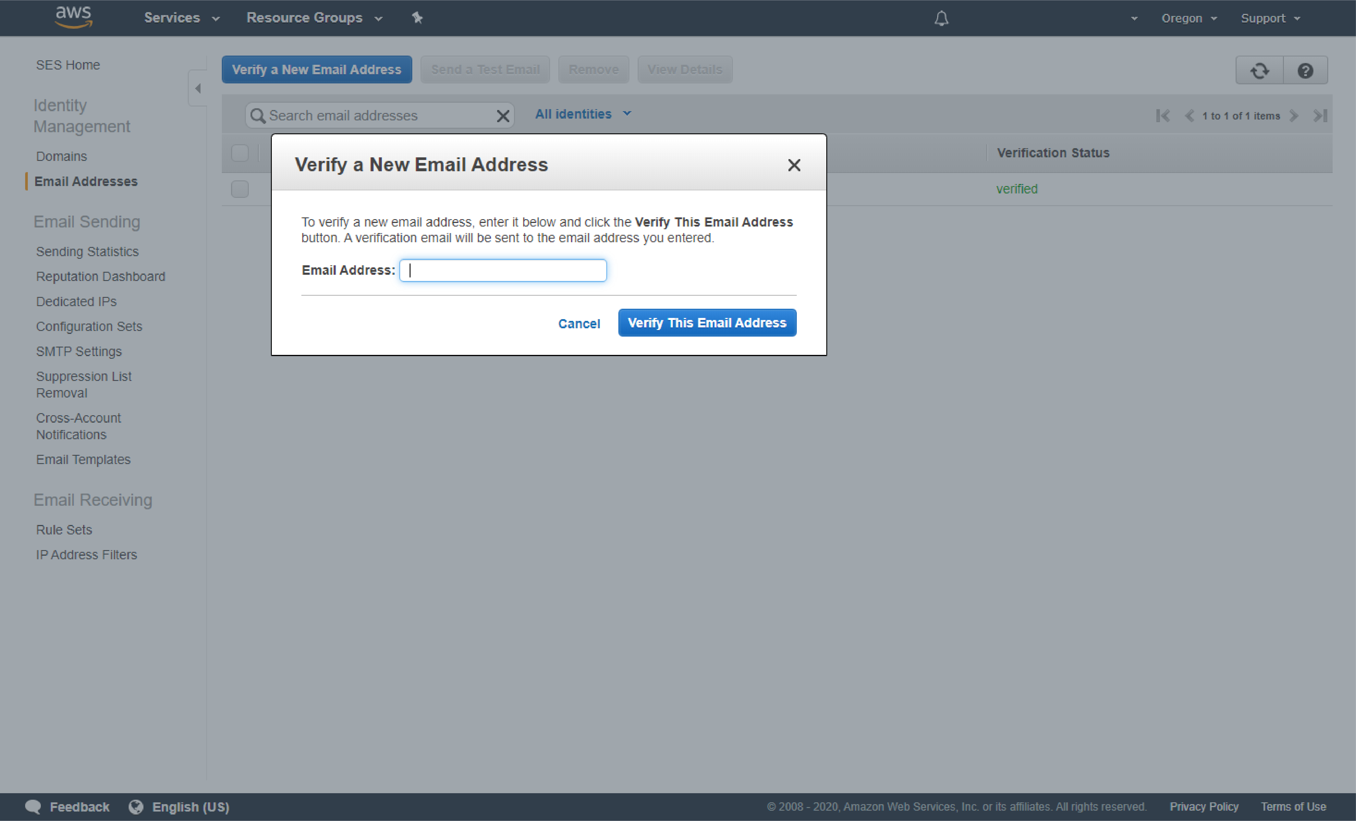 verify email address