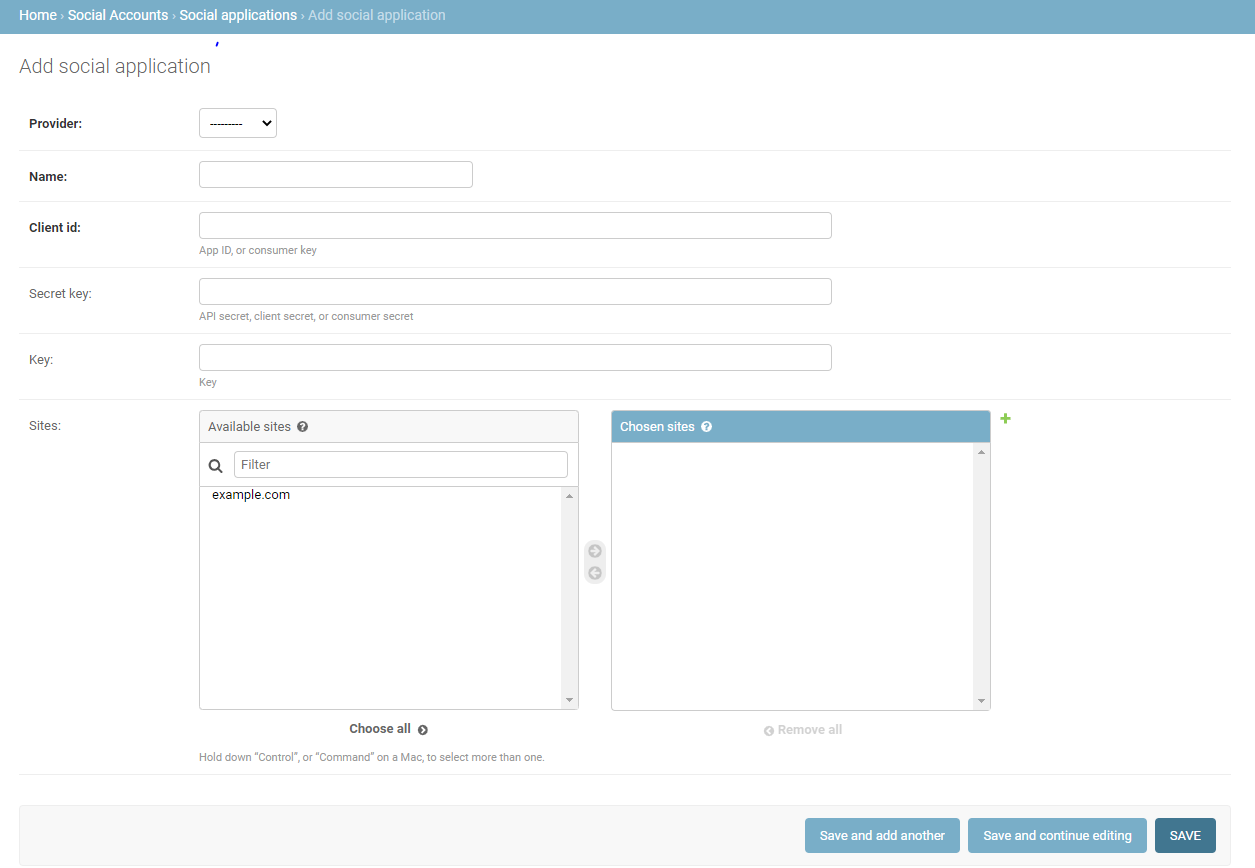 add social application