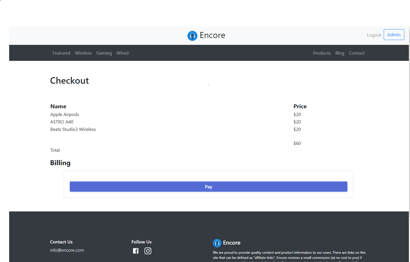 payment setup