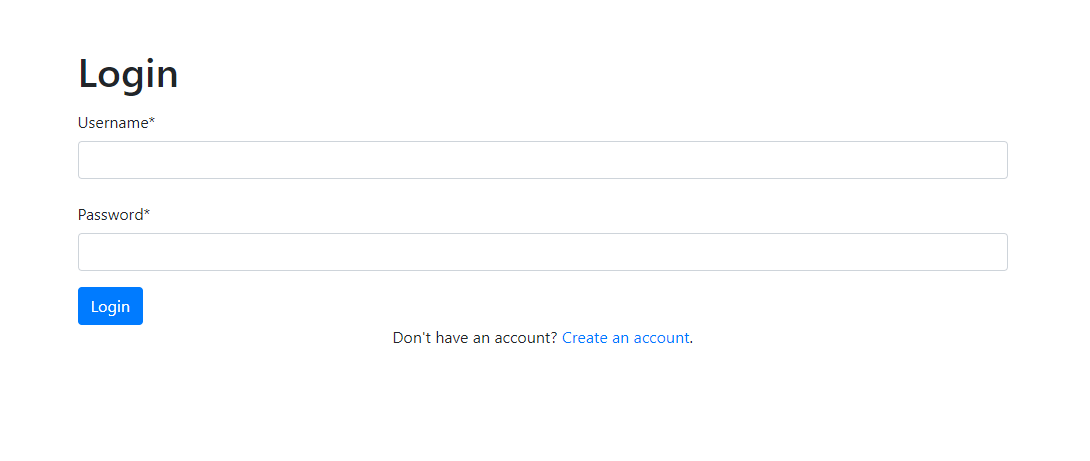 Login form