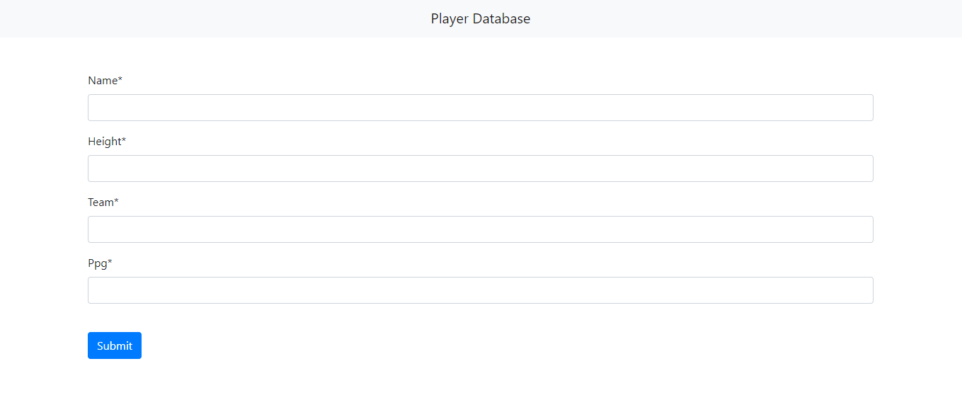 database of players