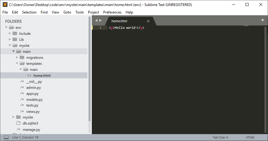 home.html in templates folder