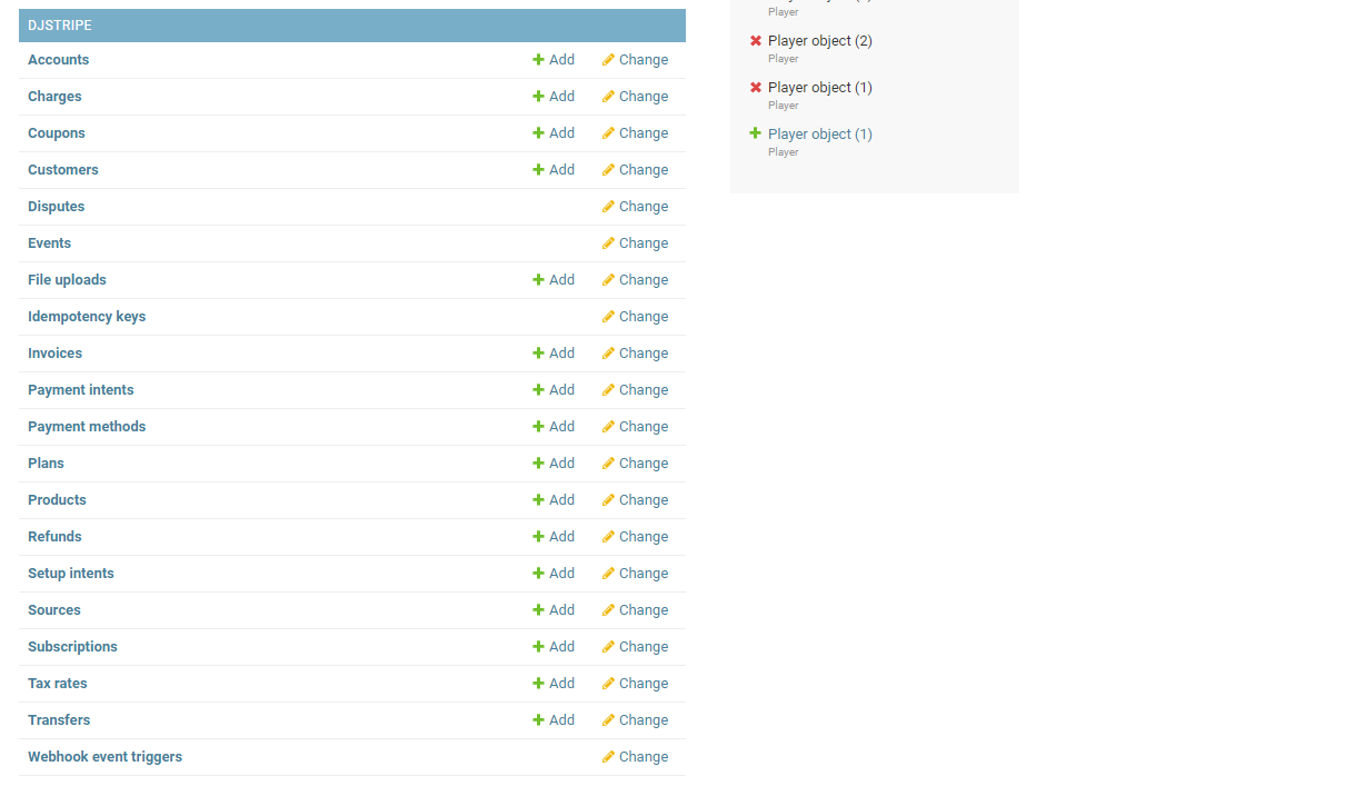 stripe admin