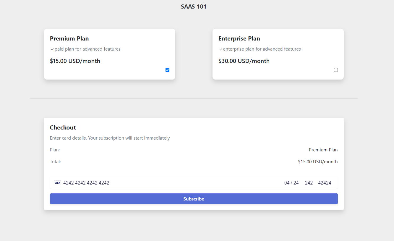 SASS credit card info