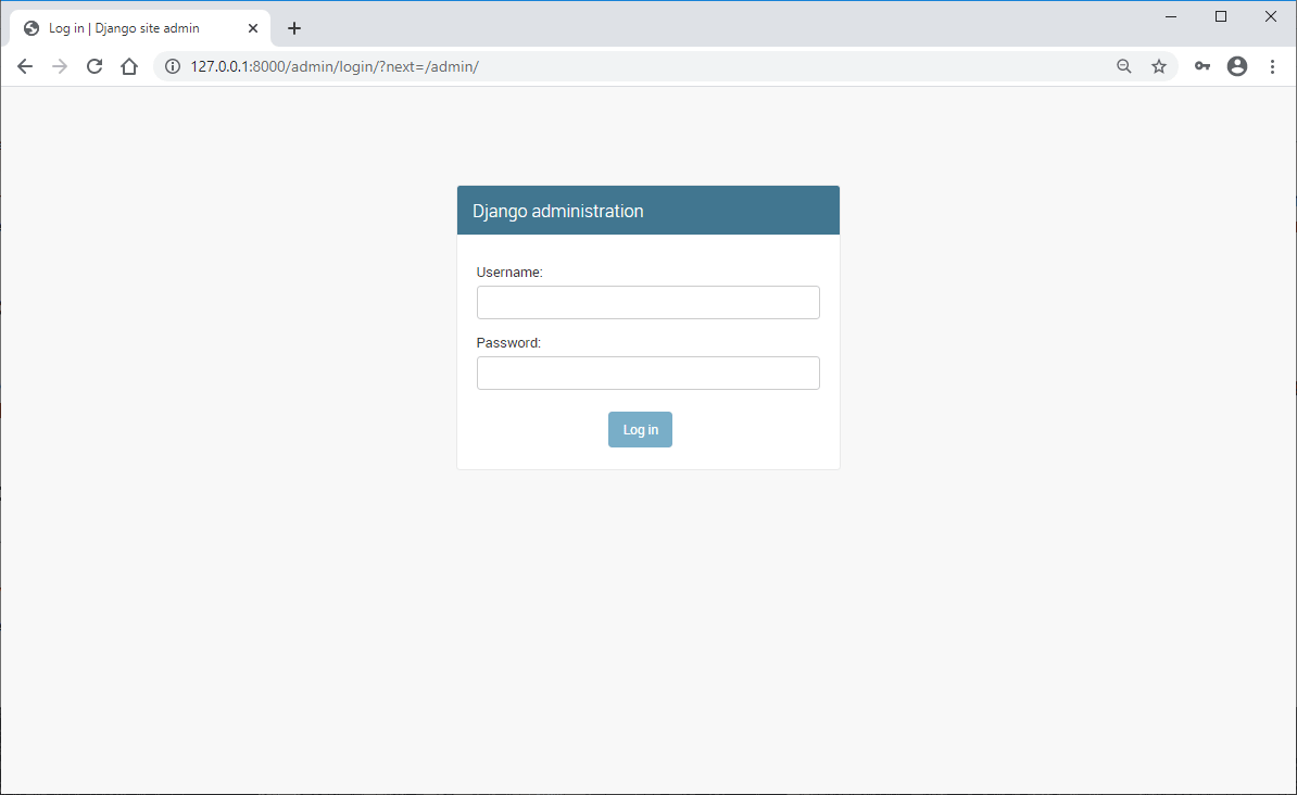 Login in to Django Admin