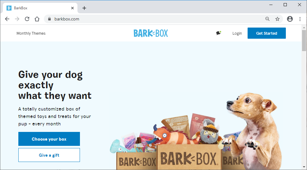 barkbox.com cta button
