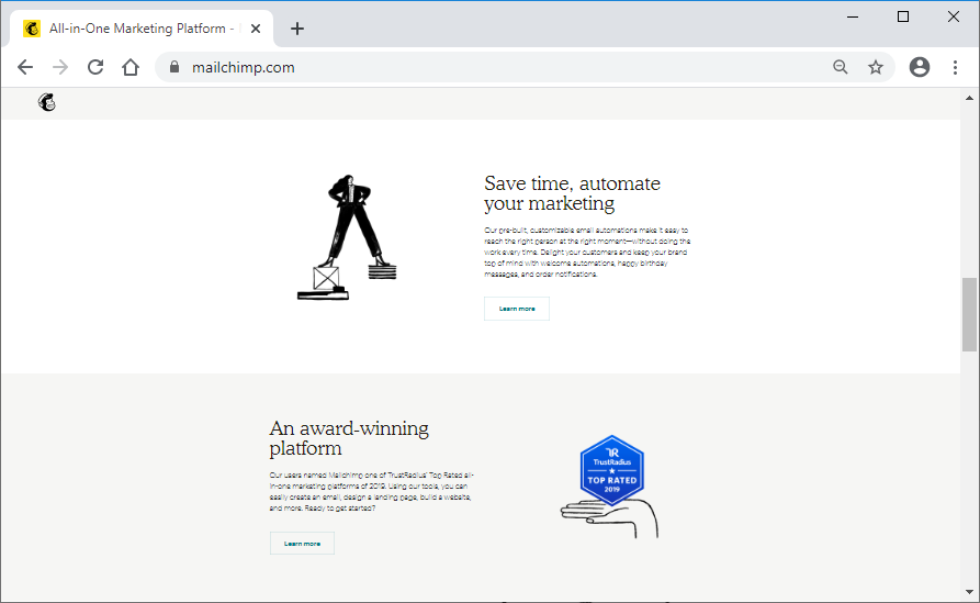 mailchimp.com double column