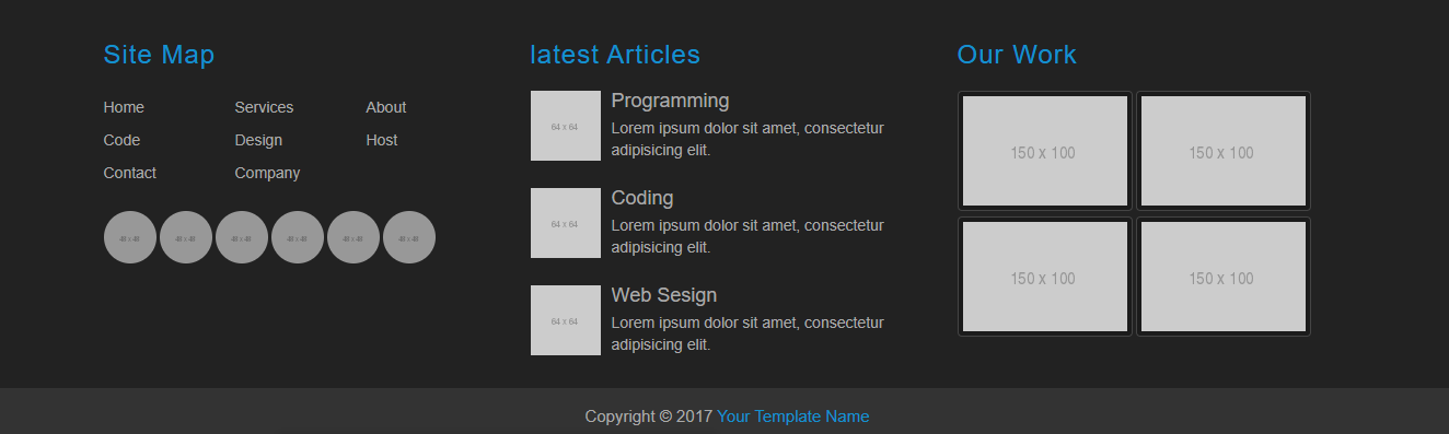 Bootstrap footer
