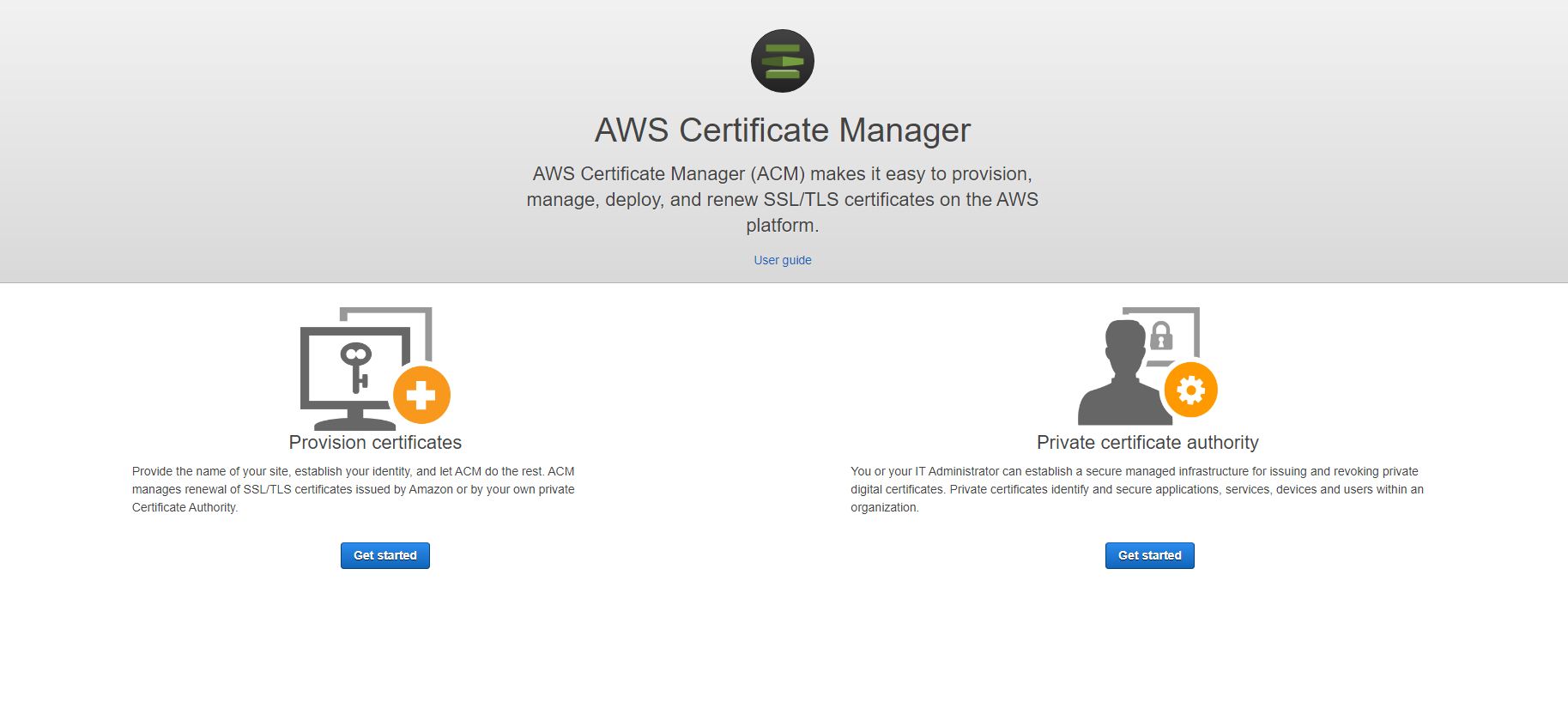 AWS Provision certificate