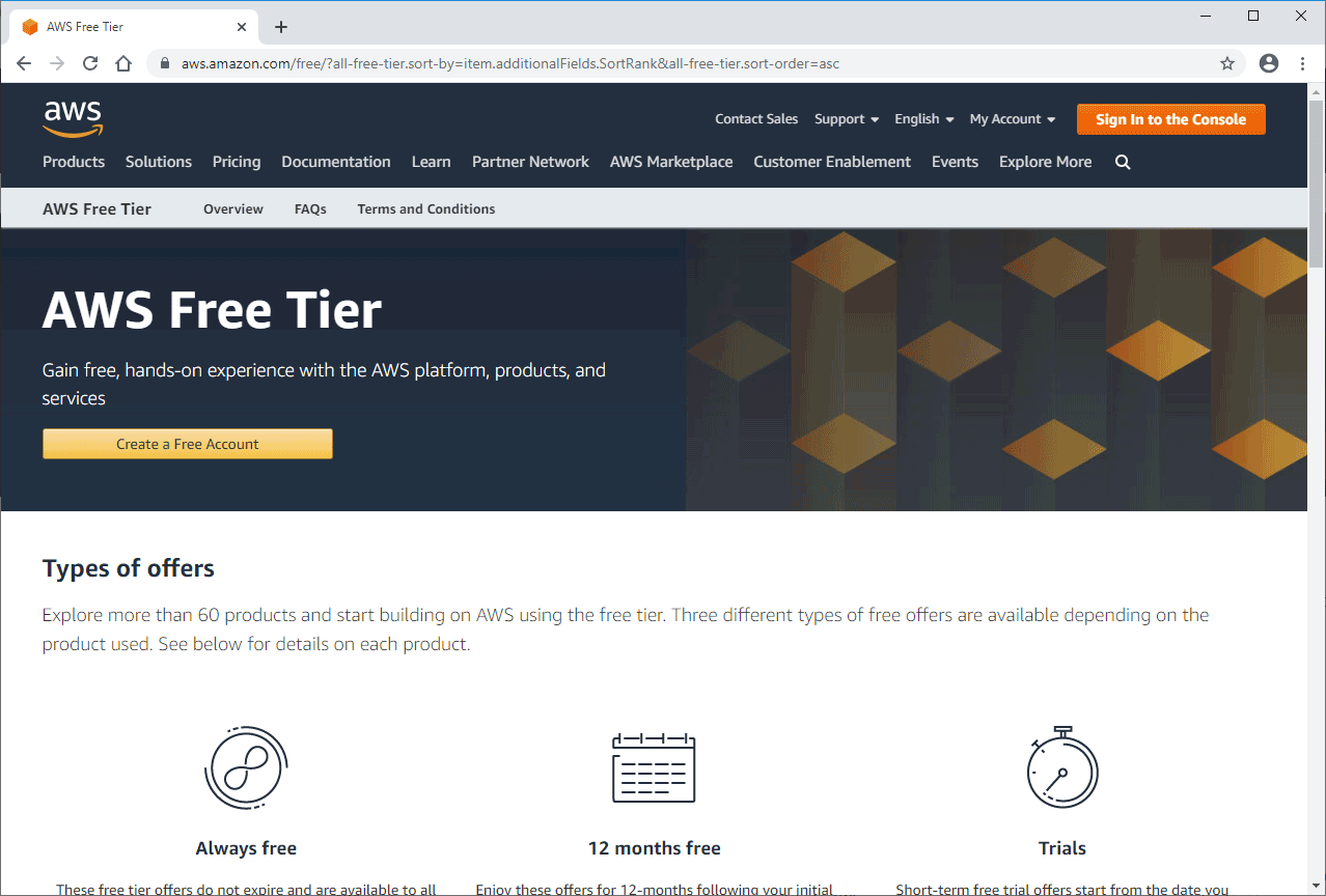 AWS free tier