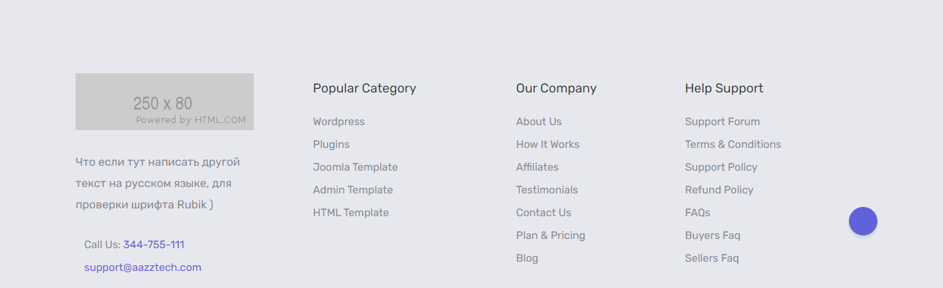 Responsive footer bootstrap 4