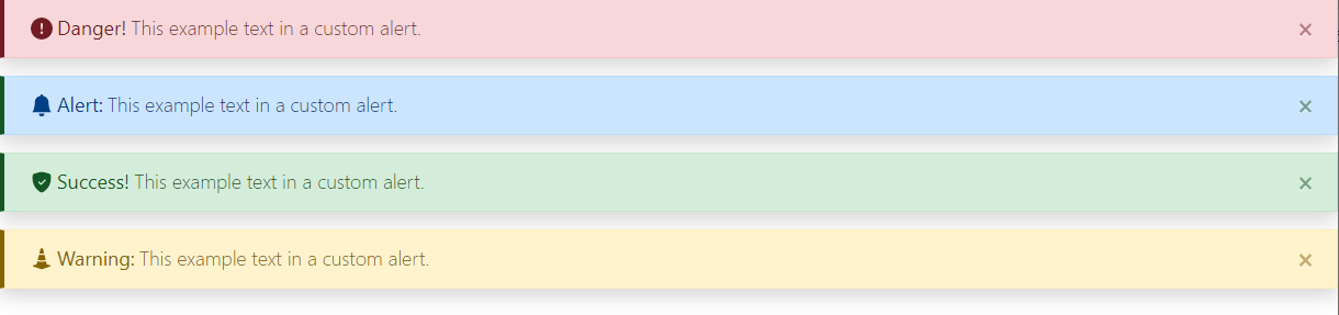 Bootstrap icon alerts