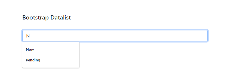 Bootstrap datalist