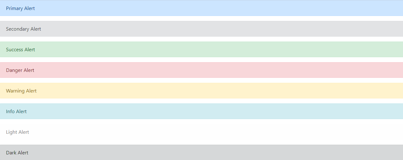 Bootstrap default alerts