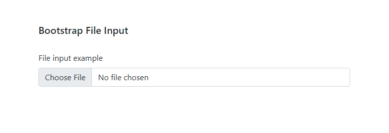 Bootstrap single file upload