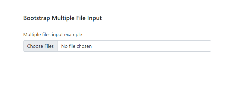 Bootstrap multiple file uploads