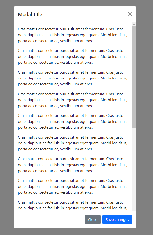 Bootstrap Modal Scrollable Content