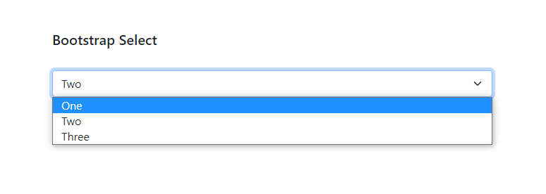 Bootstrap select field