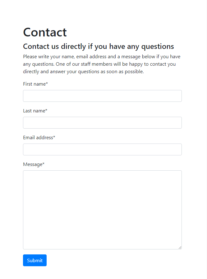 HTML form with Bootstrap Cripsy Forms