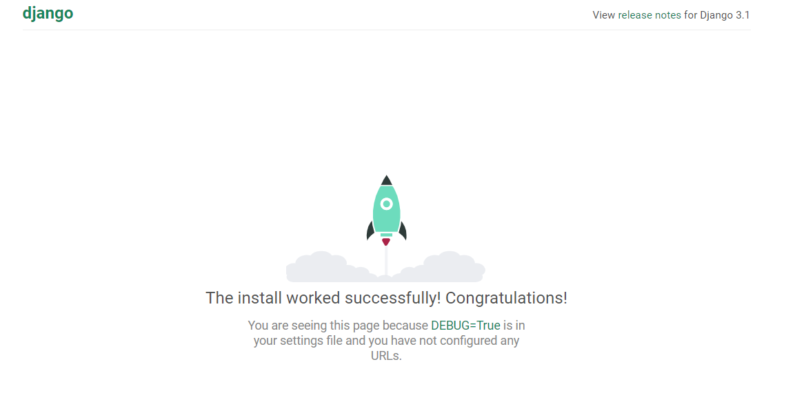 django rocketship runserver setup