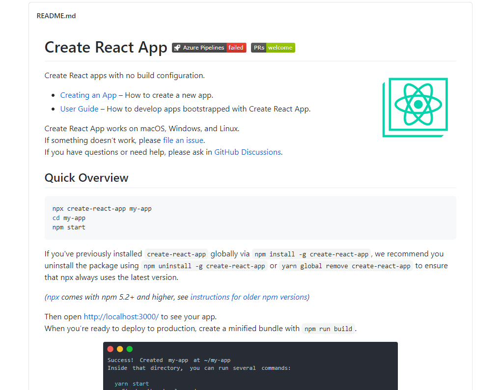Create React App by Facebook