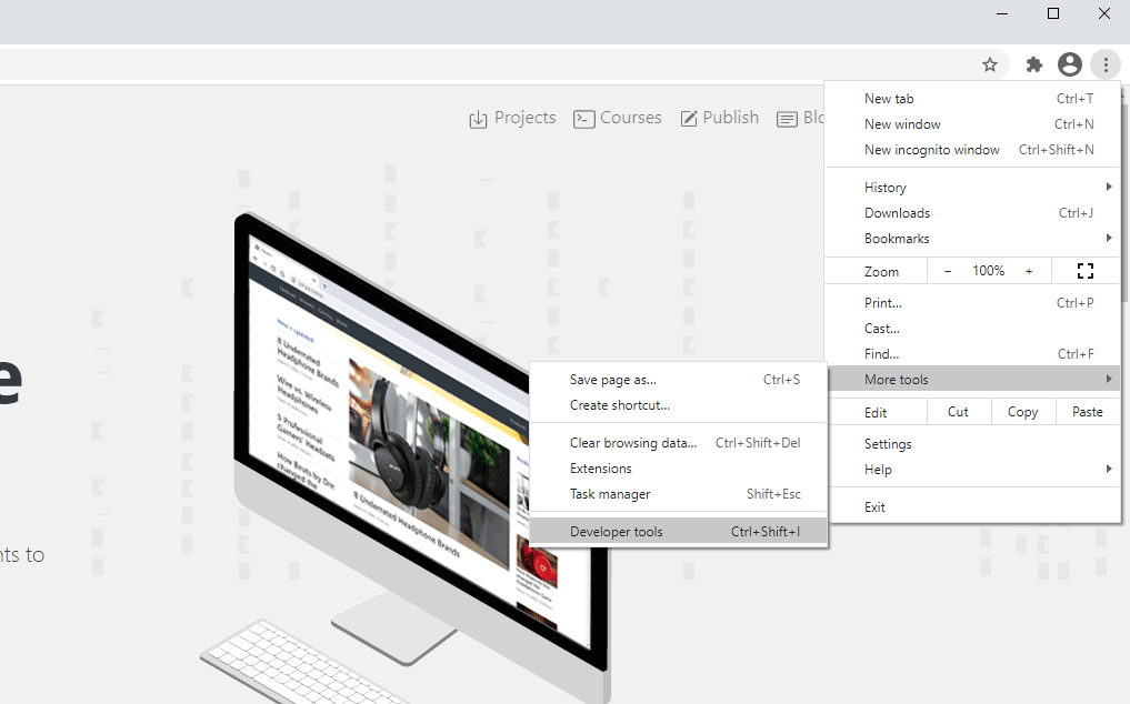 How to access Chrome DevTools