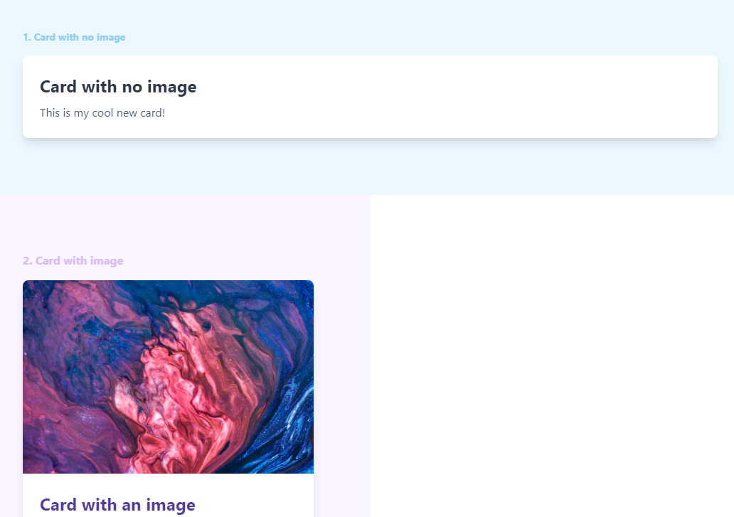 Tailwind CSS card examples
