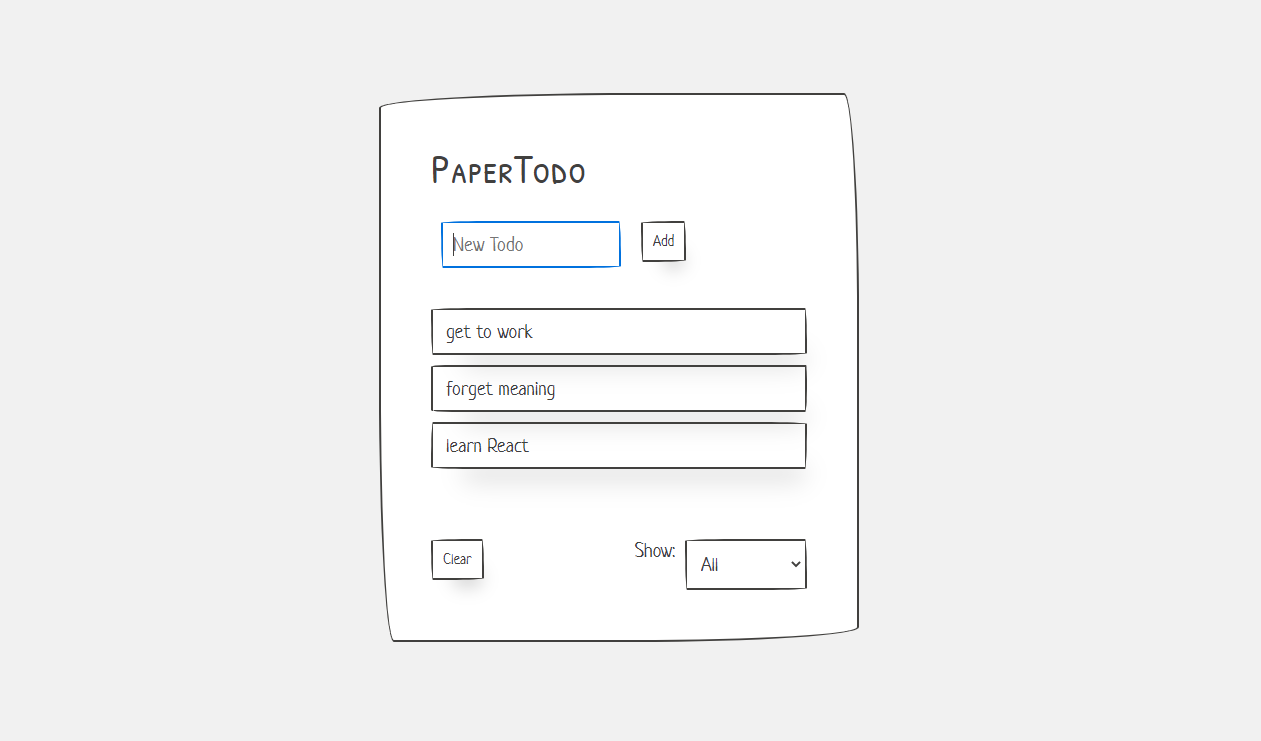 react todo demo