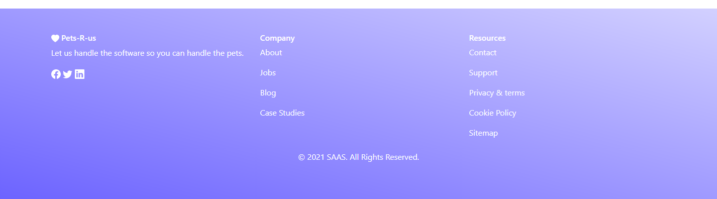 Bootstrap footer