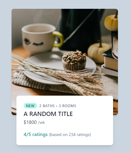Tailwind CSS card template
