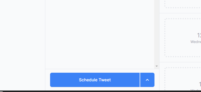 tweet spacer schedule button