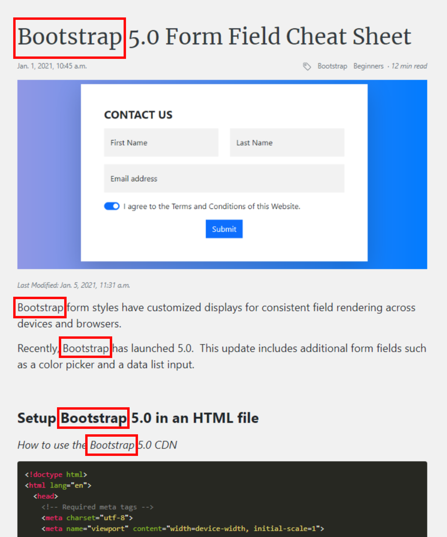 SEO Keywords in article Titles, Sentences, Subtitles