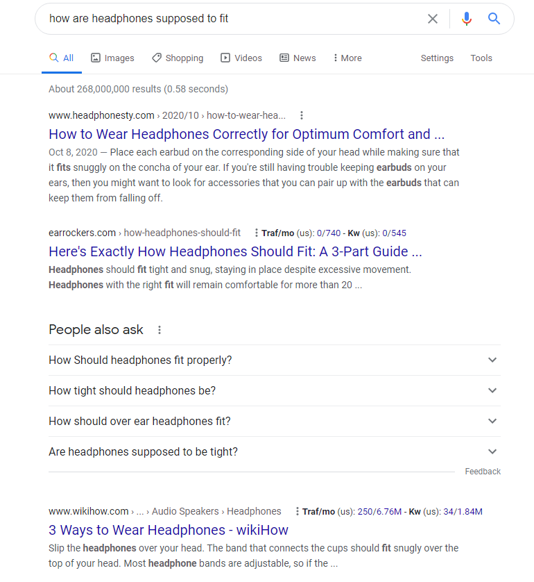 Longtail keywords for less competition