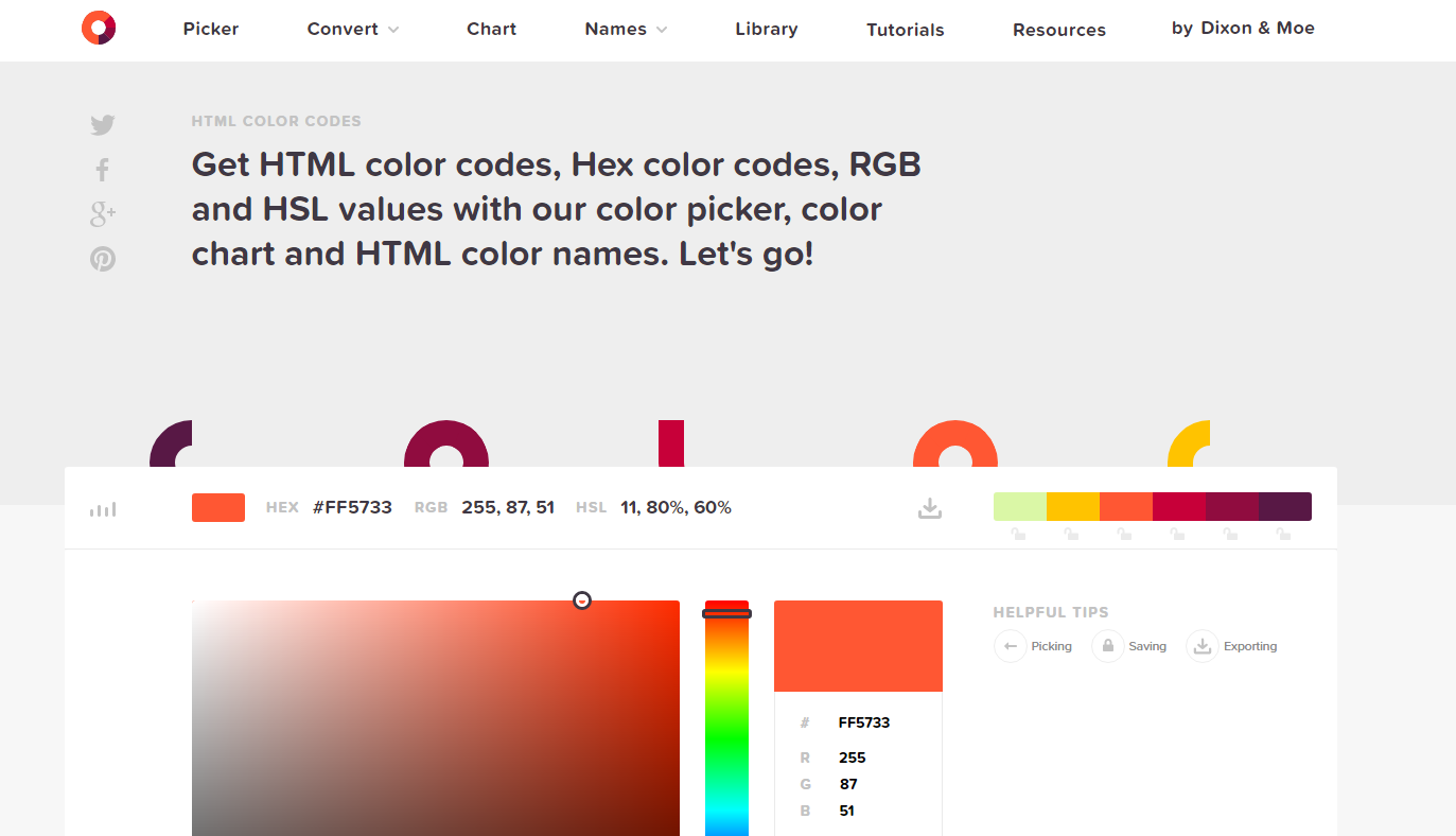 Color picker website