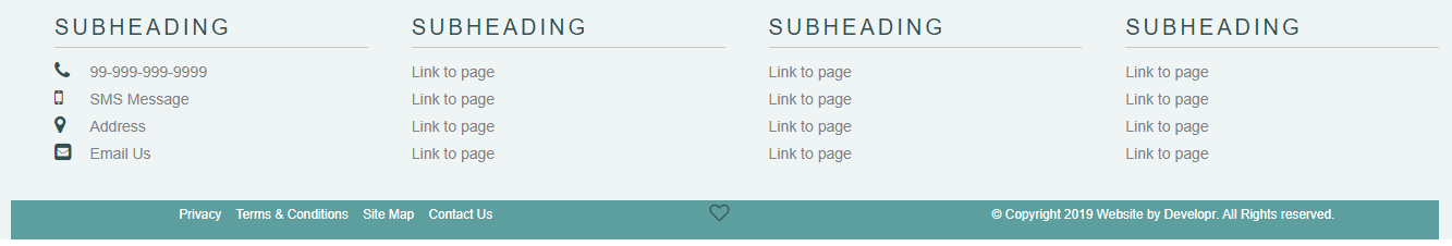 Simple Responsive Bootstrap footer