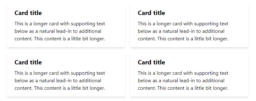 Tailwind cards