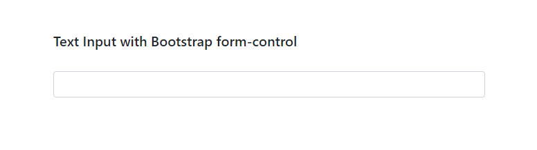 Bootstrap Text Input