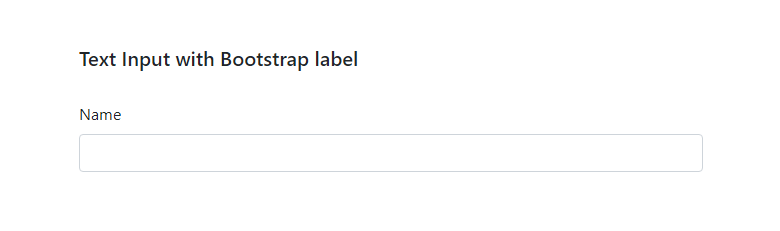 Bootstrap Input with form label