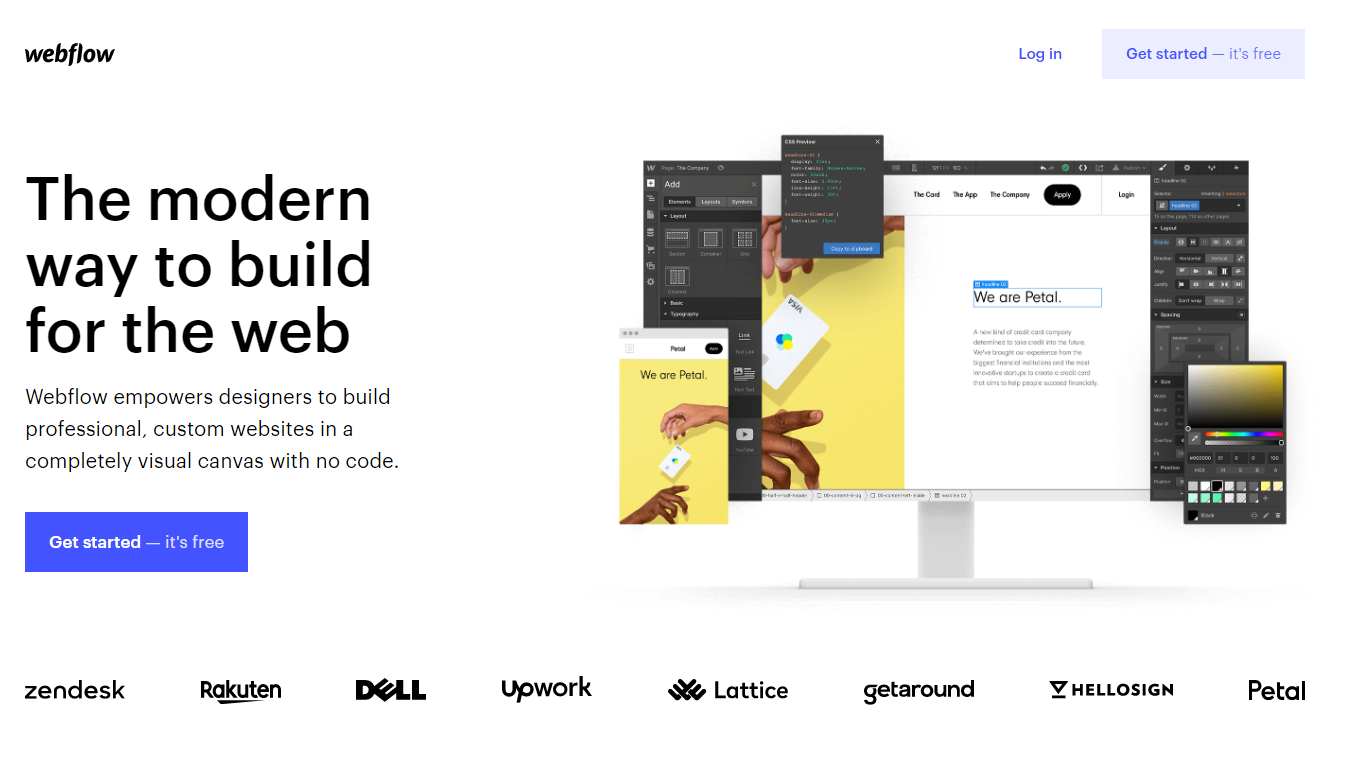 Webflow homepage